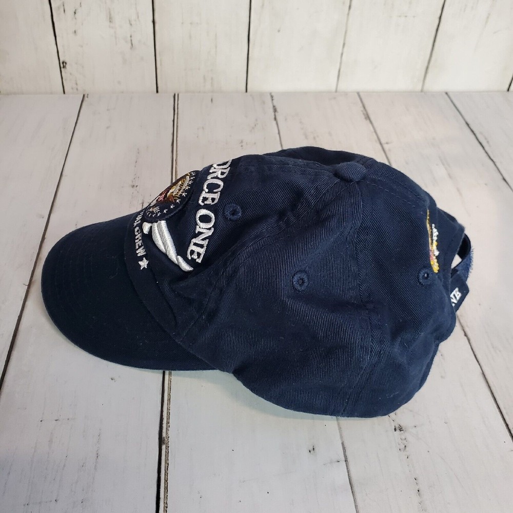 Air Force One Presidential Crew Black Embroidered Baseball Cap Hat Blue Adult - Picture 4 of 9